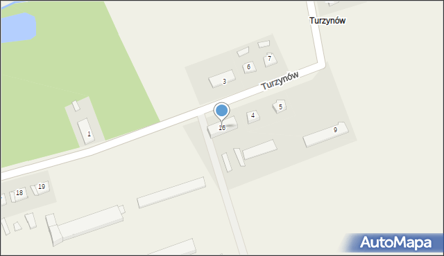 Turzynów, Turzynów, 16, mapa Turzynów