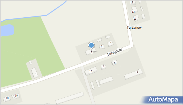 Turzynów, Turzynów, 3, mapa Turzynów