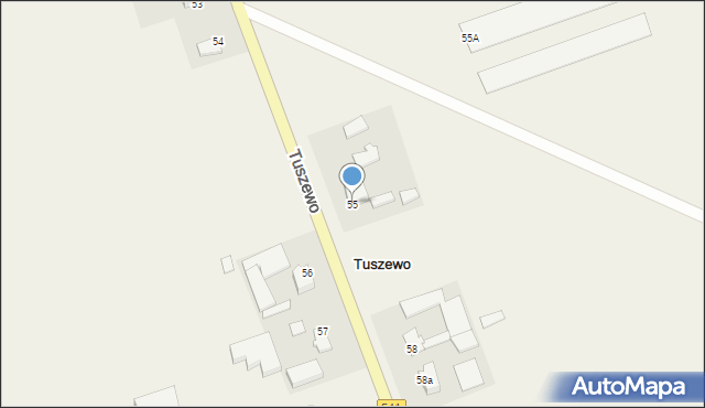 Tuszewo, Tuszewo, 55, mapa Tuszewo