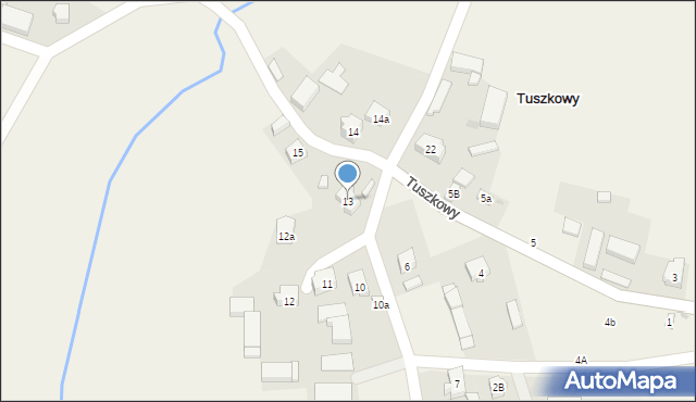 Tuszkowy, Tuszkowy, 13, mapa Tuszkowy