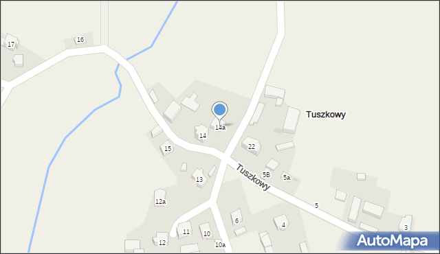 Tuszkowy, Tuszkowy, 14a, mapa Tuszkowy