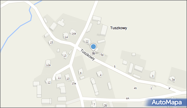 Tuszkowy, Tuszkowy, 5B, mapa Tuszkowy