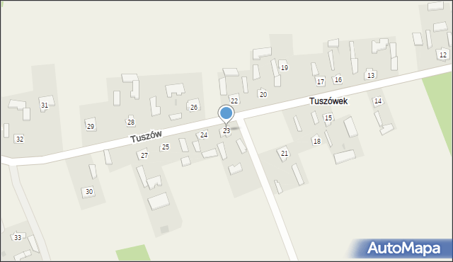 Tuszów, Tuszów, 23, mapa Tuszów