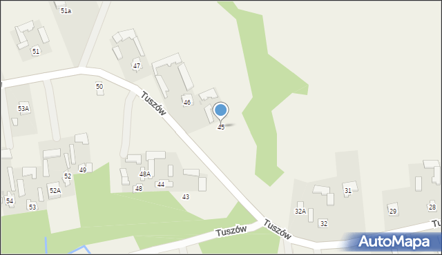 Tuszów, Tuszów, 45, mapa Tuszów