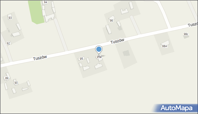 Tuszów, Tuszów, 95a, mapa Tuszów