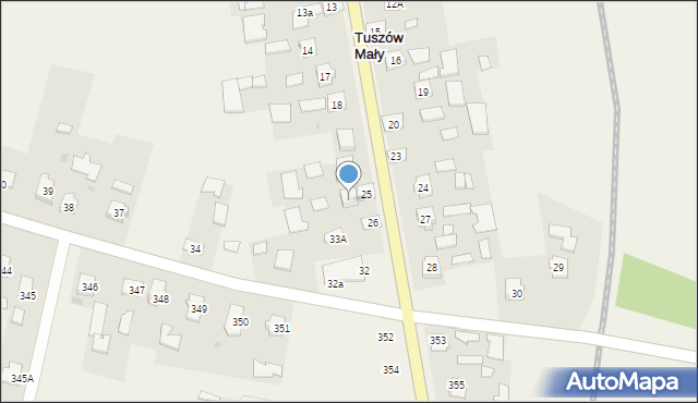 Tuszów Mały, Tuszów Mały, 25A, mapa Tuszów Mały