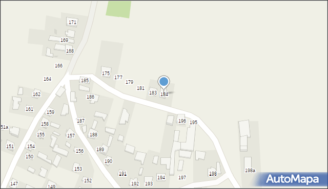 Tuszów Narodowy, Tuszów Narodowy, 184, mapa Tuszów Narodowy
