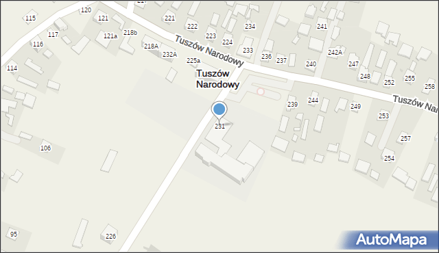 Tuszów Narodowy, Tuszów Narodowy, 231, mapa Tuszów Narodowy