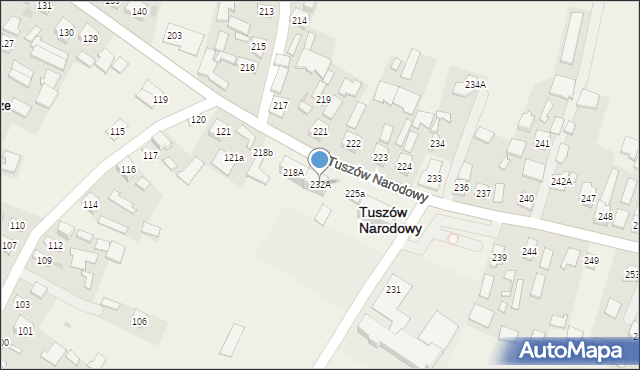 Tuszów Narodowy, Tuszów Narodowy, 232A, mapa Tuszów Narodowy