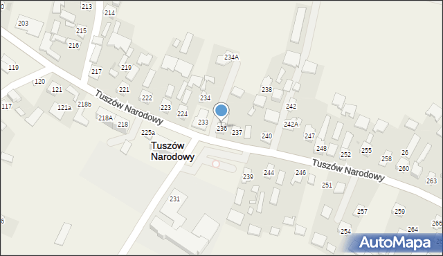 Tuszów Narodowy, Tuszów Narodowy, 236, mapa Tuszów Narodowy