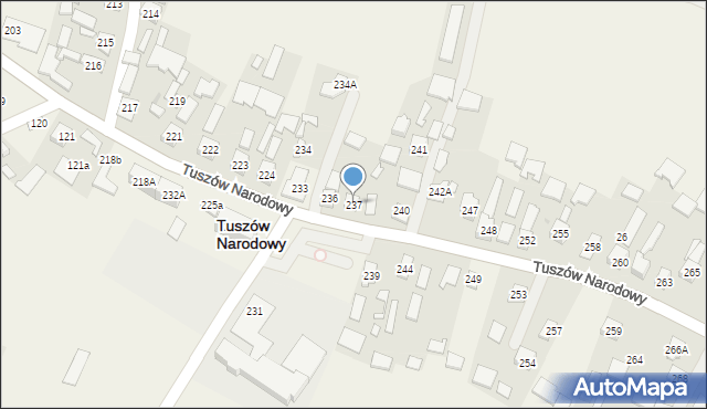 Tuszów Narodowy, Tuszów Narodowy, 237, mapa Tuszów Narodowy