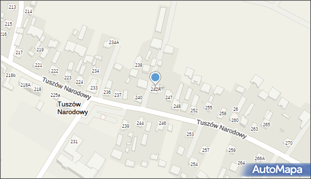 Tuszów Narodowy, Tuszów Narodowy, 242A, mapa Tuszów Narodowy