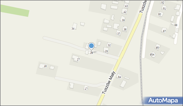 Tuszów Narodowy, Tuszów Narodowy, 28, mapa Tuszów Narodowy