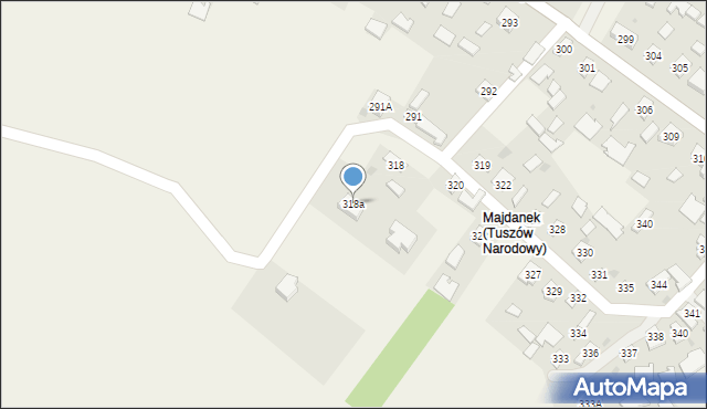 Tuszów Narodowy, Tuszów Narodowy, 318a, mapa Tuszów Narodowy