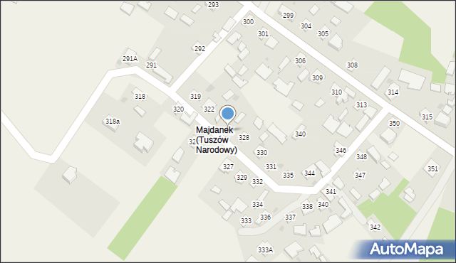 Tuszów Narodowy, Tuszów Narodowy, 325, mapa Tuszów Narodowy