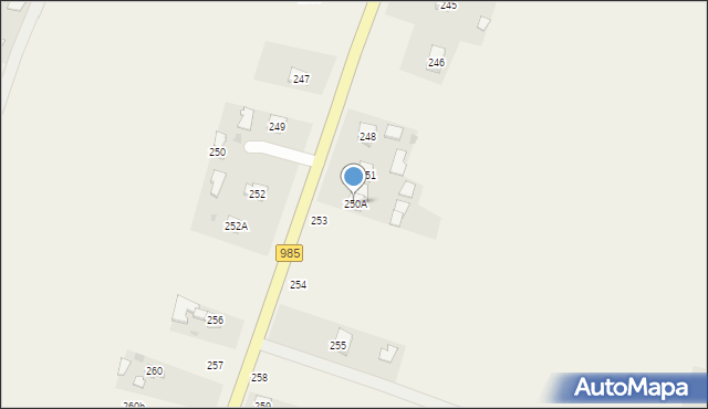 Tuszyma, Tuszyma, 250A, mapa Tuszyma