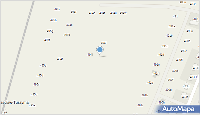 Tuszyma, Tuszyma, 494j, mapa Tuszyma