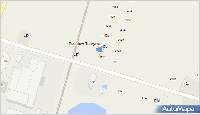 Tuszyma, Tuszyma, 495, mapa Tuszyma