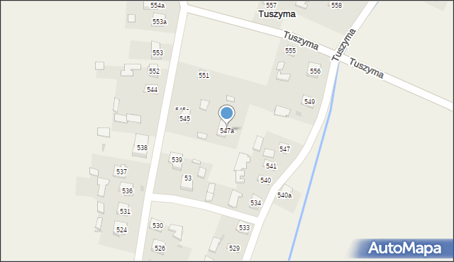 Tuszyma, Tuszyma, 547a, mapa Tuszyma