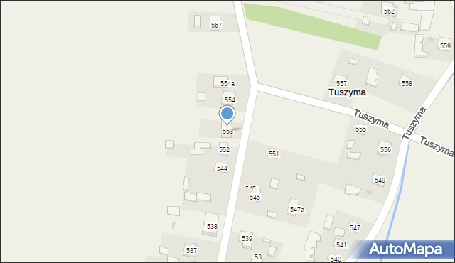 Tuszyma, Tuszyma, 553, mapa Tuszyma