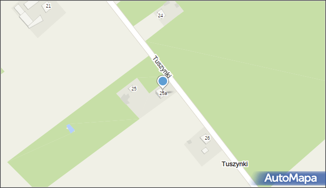 Tuszynki, Tuszynki, 25a, mapa Tuszynki