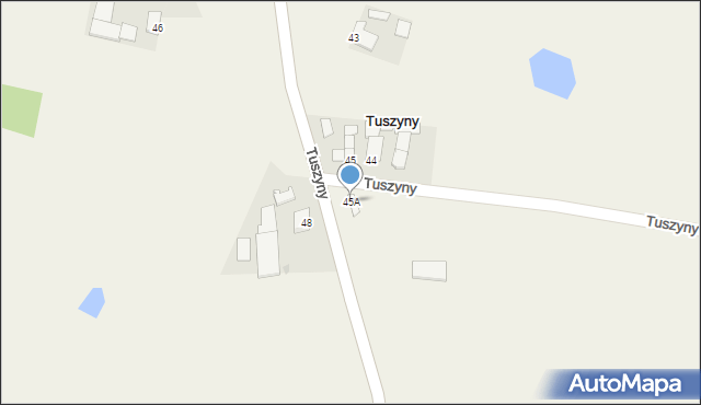 Tuszyny, Tuszyny, 45A, mapa Tuszyny