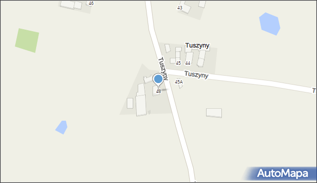 Tuszyny, Tuszyny, 48, mapa Tuszyny