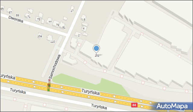 Tychy, Turyńska, 101, mapa Tychów