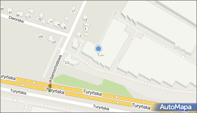 Tychy, Turyńska, 101, mapa Tychów