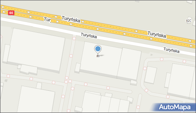 Tychy, Turyńska, 80, mapa Tychów