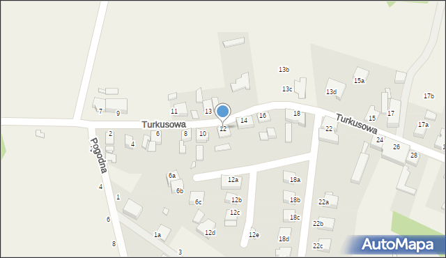 Wapnica, Turkusowa, 12, mapa Wapnica