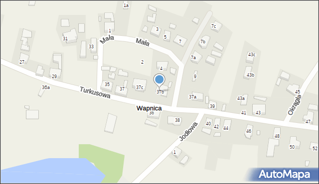 Wapnica, Turkusowa, 37b, mapa Wapnica