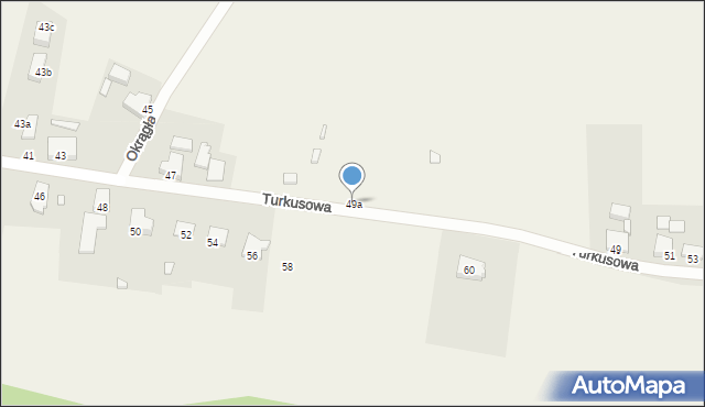 Wapnica, Turkusowa, 49a, mapa Wapnica