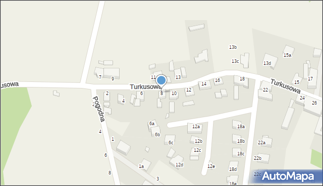 Wapnica, Turkusowa, 8, mapa Wapnica