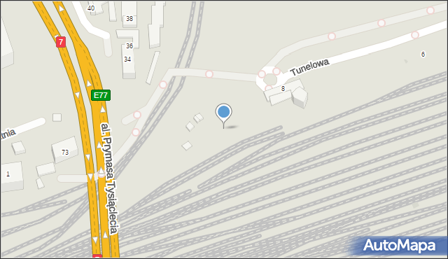 Warszawa, Tunelowa, 10CD, mapa Warszawy