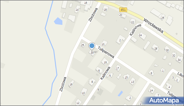 Wilków, Tulipanowa, 23, mapa Wilków