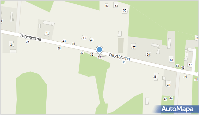 Władysławów, Turystyczna, 34, mapa Władysławów