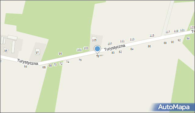 Władysławów, Turystyczna, 78, mapa Władysławów