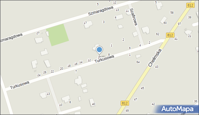 Włodawa, Turkusowa, 10, mapa Włodawa