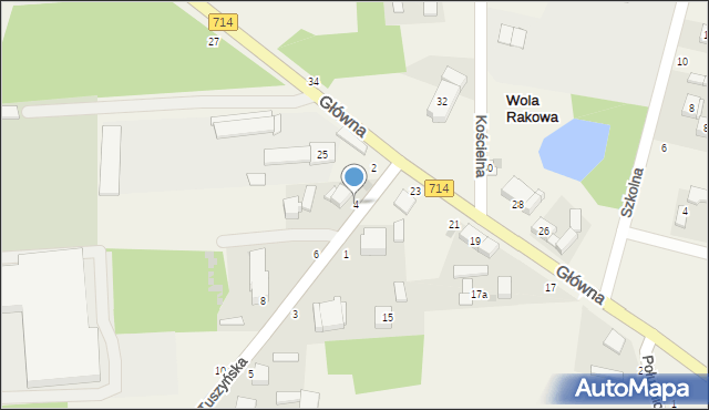 Wola Rakowa, Tuszyńska, 4, mapa Wola Rakowa