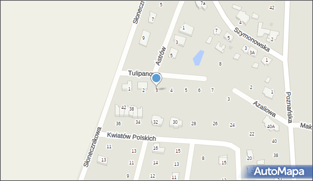 Wołczyn, Tulipanowa, 3, mapa Wołczyn