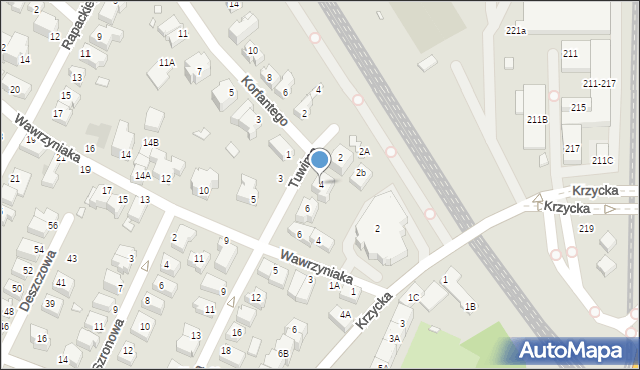 Wrocław, Tuwima Juliana, 4, mapa Wrocławia