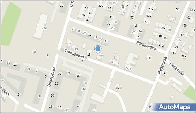 Wrocław, Turoszowska, 11A, mapa Wrocławia