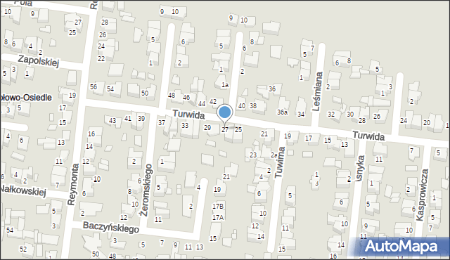 Września, Turwida Mariana, 27, mapa Wrześni