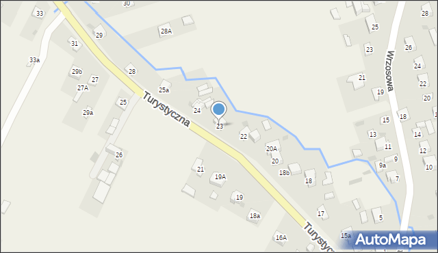 Zagnańsk, Turystyczna, 23, mapa Zagnańsk