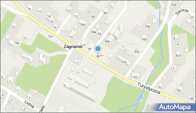 Zagnańsk, Turystyczna, 64, mapa Zagnańsk