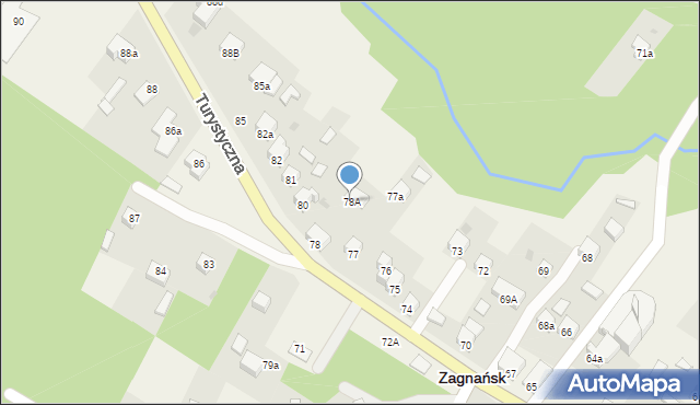 Zagnańsk, Turystyczna, 78A, mapa Zagnańsk