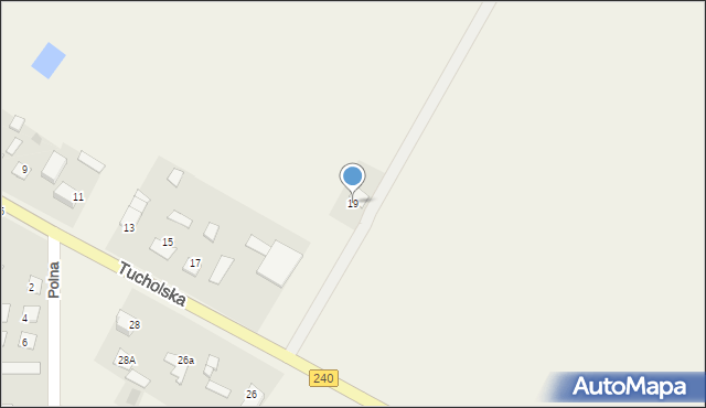 Żalno, Tucholska, 19, mapa Żalno