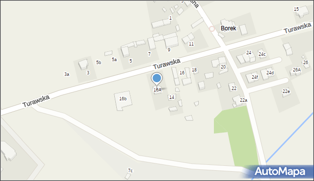 Zawada, Turawska, 16A, mapa Zawada