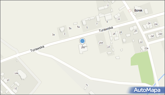 Zawada, Turawska, 16b, mapa Zawada